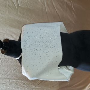 NWOT Silver Stud Bling Knit Infinity Scarf